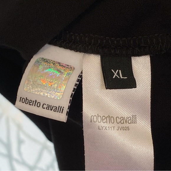 Roberto Cavalli Black yellow blue horse print crewneck short sleeve T-shirt - Picture 12 of 13